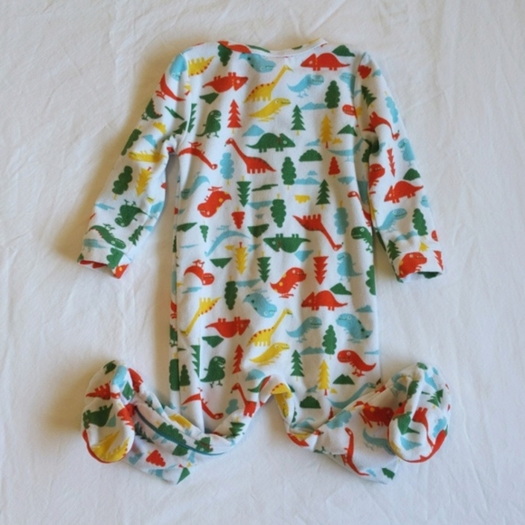 joe fresh dinosaur fleece zipper footie sleeper pajamas 12-18 months baby - Picture 6 of 6